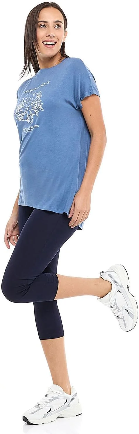 R&B لگینگ زنانه مدل 325-0773WY002-4 ساده با قد سه ربع و کمر کشی