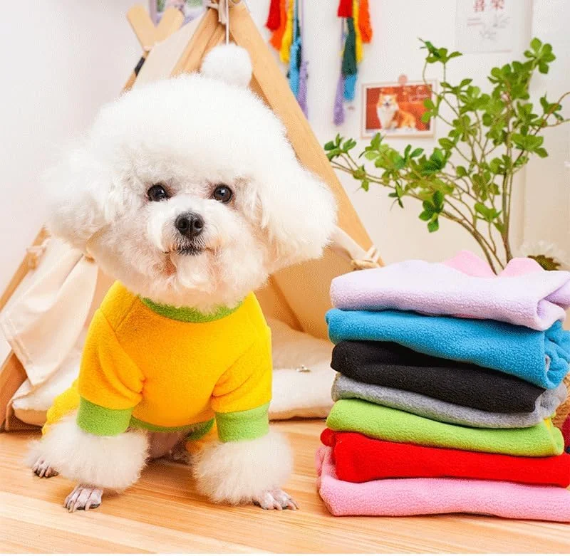 لباس خواب سگ، یک عدد، طرح قلب، لباس سگ کوچک (زرد، سایز S)