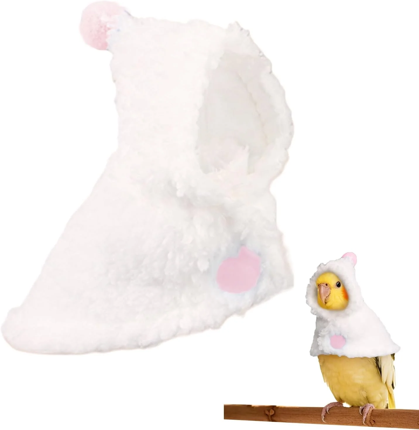 شنل گرم طوطی - شنل گرم پرنده پارچه ای مخمل خواب دار طوطی | لباس مبدل عکس زمستانی برای مینا و کانور