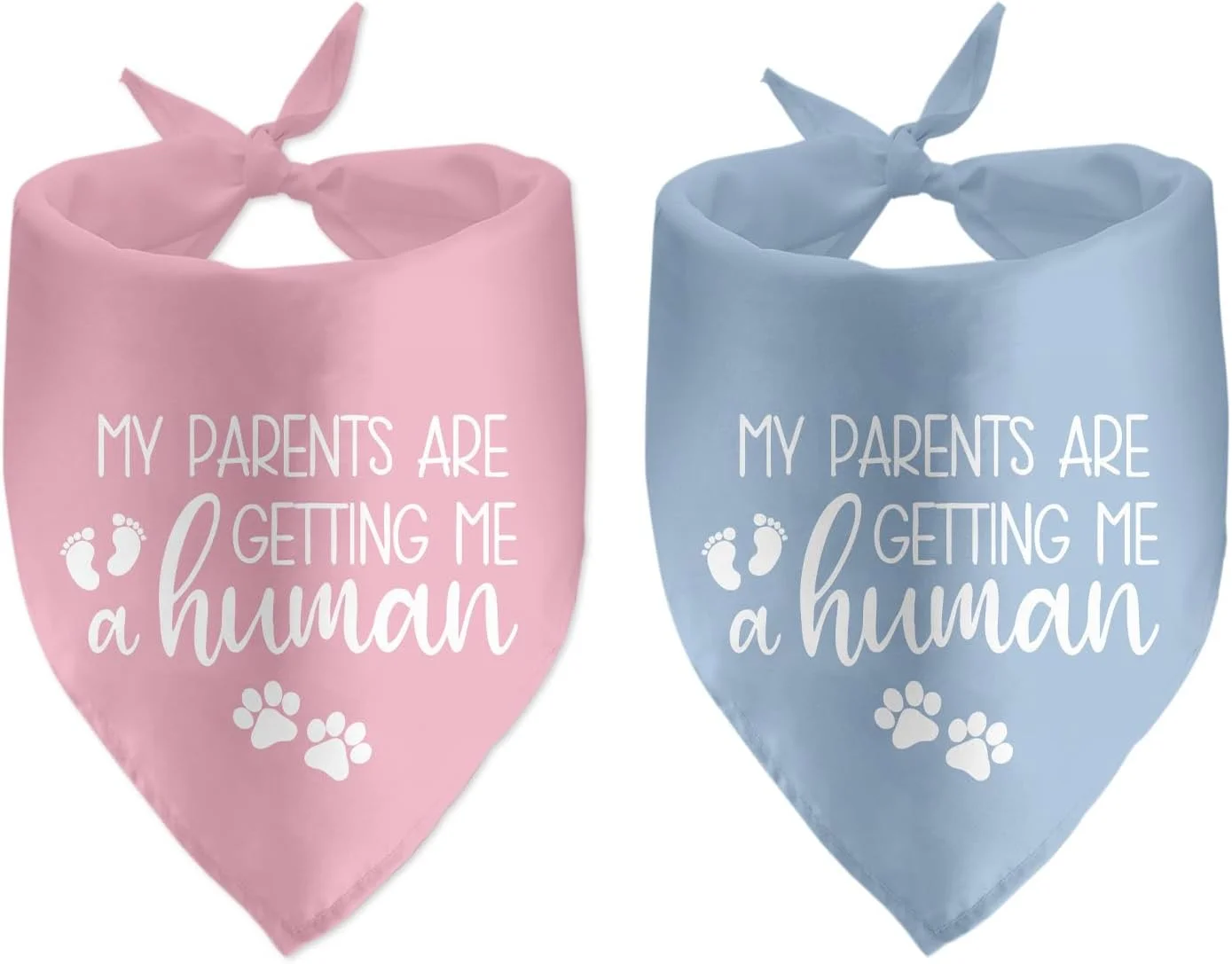 دو بسته دستمال گردن سگ با طرح "والدینم دارند یک انسان به من هدیه میدهند"، لوازم جانبی حیوانات خانگی برای دوستداران سگ، ایدههای رونمایی دو بسته دستمال گردن سگ با طرح "والدینم دارند یک انسان به من هدیه میدهند"، لوازم جانبی حیوانات خانگی برای دوستداران سگ، ایدههای رونمایی