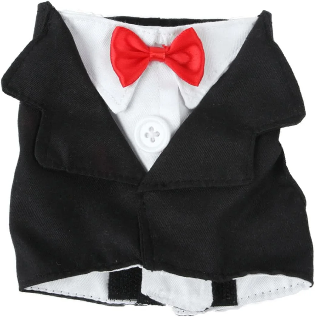 لباس پرنده طرح پرندگان زیبا با پاپیون، لباس نرم و لطیف مناسب پوست پرنده برای طوطی های خاکستری آفریقایی، مرغ عشق، عروس هلندی و کانور خورشیدی (XS)