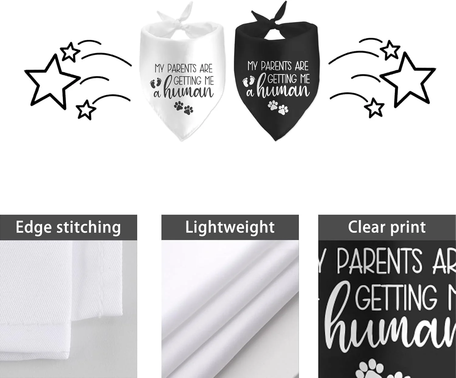 دو بسته دستمال گردن سگ با طرح "والدینم در انتظار فرزند هستند"، مناسب برای سگ ها، دوستداران حیوانات خانگی، لوازم جانبی خانوادگی، ایده های هدیه و اعلام خبر دو بسته دستمال گردن سگ با طرح "والدینم در انتظار فرزند هستند"، مناسب برای سگ ها، دوستداران حیوانات خانگی، لوازم جانبی خانوادگی، ایده های هدیه و اعلام خبر