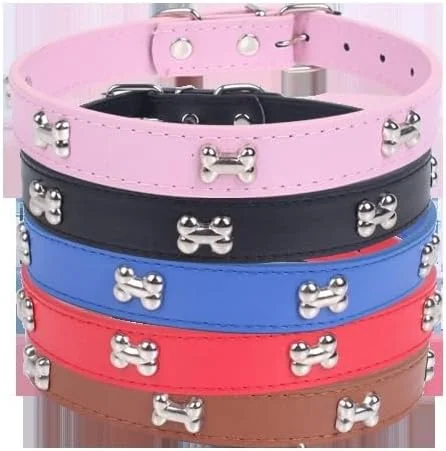 قلاده فلزی طرح استخوان پت پالووزا، بادوام و قابل تنظیم، ایده آل برای کنترل و پیاده روی حیوانات خانگی