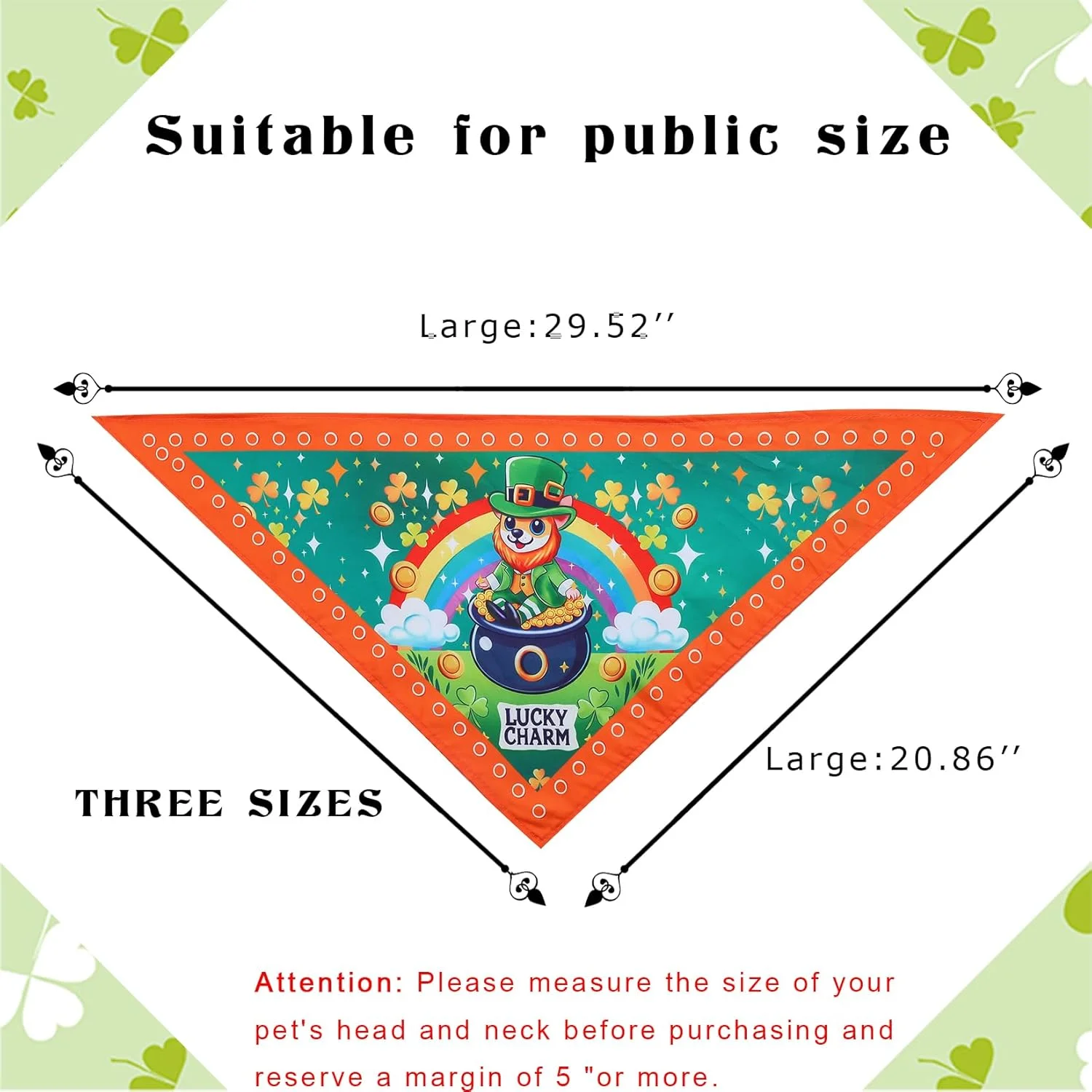 دستمال گردن سگ برای روز سنت پاتریک، بسته 2 عددی دستمال گردن بزرگ سگ برای تعطیلات، دستمال گردن مثلثی دو طرفه برای حیوانات خانگی در روز سنت پاتریک، طرح چاپی دوست داشتنی، دستمال گردن برای سگ های بزرگ