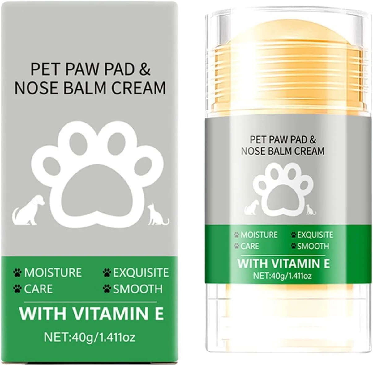 کرم محافظ پنجه سگ - کرم پنجه سگ 40 گرمی با رایحه چای سبز، تسکین دهنده و محافظ توله سگ، پماد طبیعی، مراقبت از پنجه پای گربه برای سگ ها و گربه ها