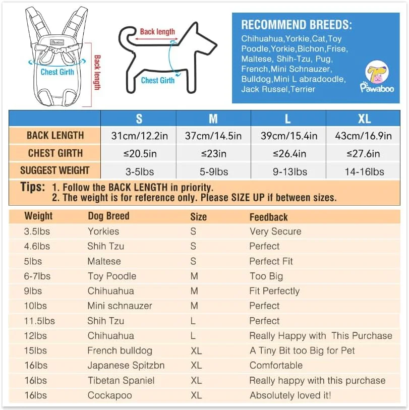 کیف کوله پشتی حمل حیوانات خانگی Pawaboo، کیف مسافرتی قابل تنظیم برای حمل سگ و گربه، پاها بیرون، مناسب برای سفر، پیاده روی، کمپینگ برای سگ ها، گربه ها و توله سگ های کوچک و متوسط، کوچک، مشکی