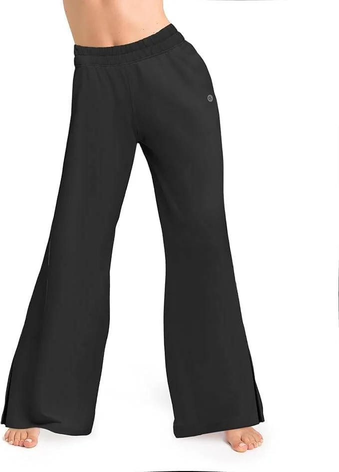 شلوار زنانه گشاد با کمر بلند و پارچه ای سبک و خنک - مشکی ذغالی - خیلی کوچک