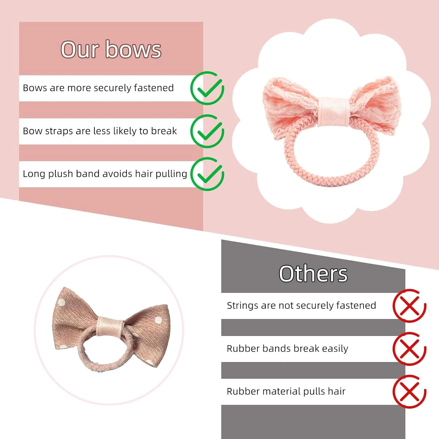 بسته 20 عددی پاپیون موی سگ ممتاز - لوازم جانبی موی سگ کوچک دست ساز با کش مو، پاپیون موی سگ زیبا، مدل های ترکیبی پاپیون توپی گل سگ های صورتی برای سگ های خانگی