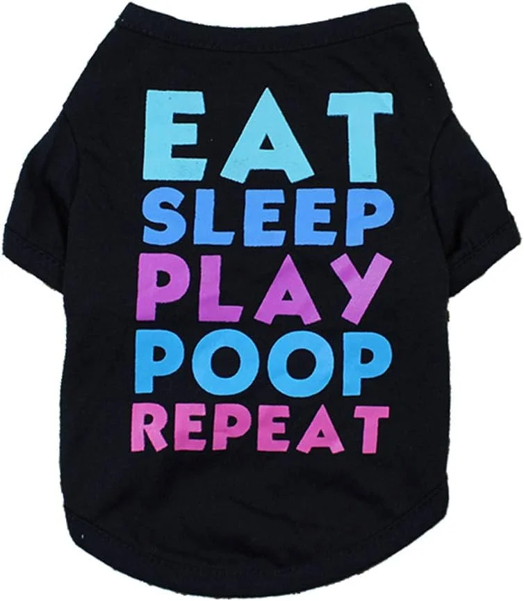 تی‌شرت سگ Pepisky، لباس بهاره و تابستانی سگ، لباس چاپی حیوانات خانگی، لباس تابستانی حیوانات خانگی برای توله سگ ها