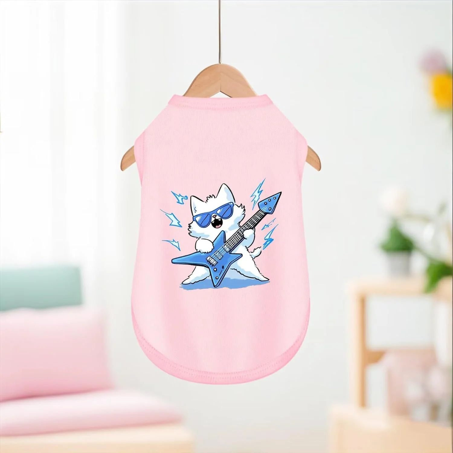 لباس حیوانات خانگی: تاپ بدون آستین سگ با طرح گربه با کیفیت ساخت عالی مناسب فصل تابستان