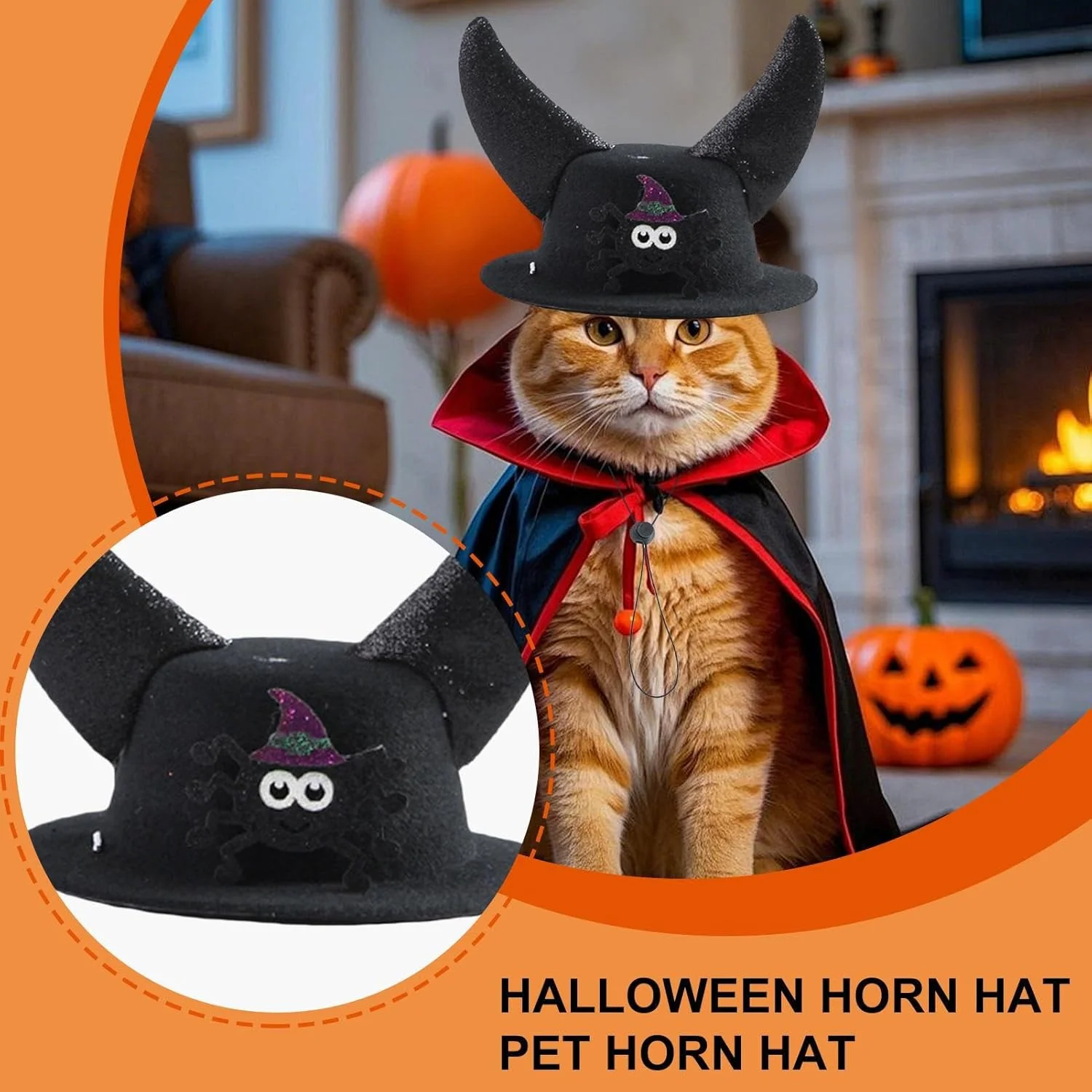 کلاه حیوانات خانگی | کلاه حیوانات خانگی با طرح شاخ - اکسسوری لباس قابل تنظیم برای جشن ها، مهمانی های بالماسکه، مهمانی های فامیلی، تعطیلات و نمایش های صحنه ای