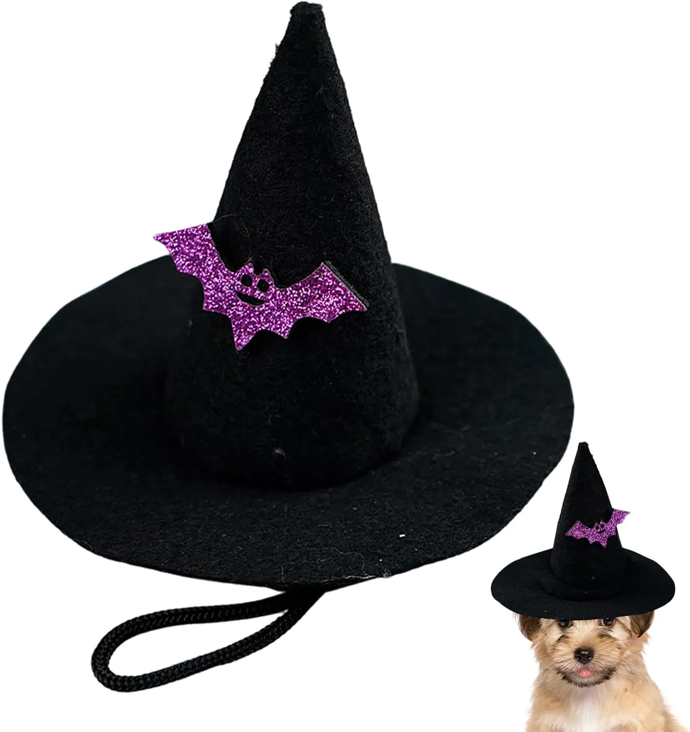 کلاه حیوانات خانگی - کلاه جادوگری برای گربه | اکسسوری لباس با طراحی قابل تنظیم برای جشن های خانوادگی، جشنواره ها، اجراهای تئاتر، مهمانی ها، نمایش های صحنه ای و جشن های بالماسکه
