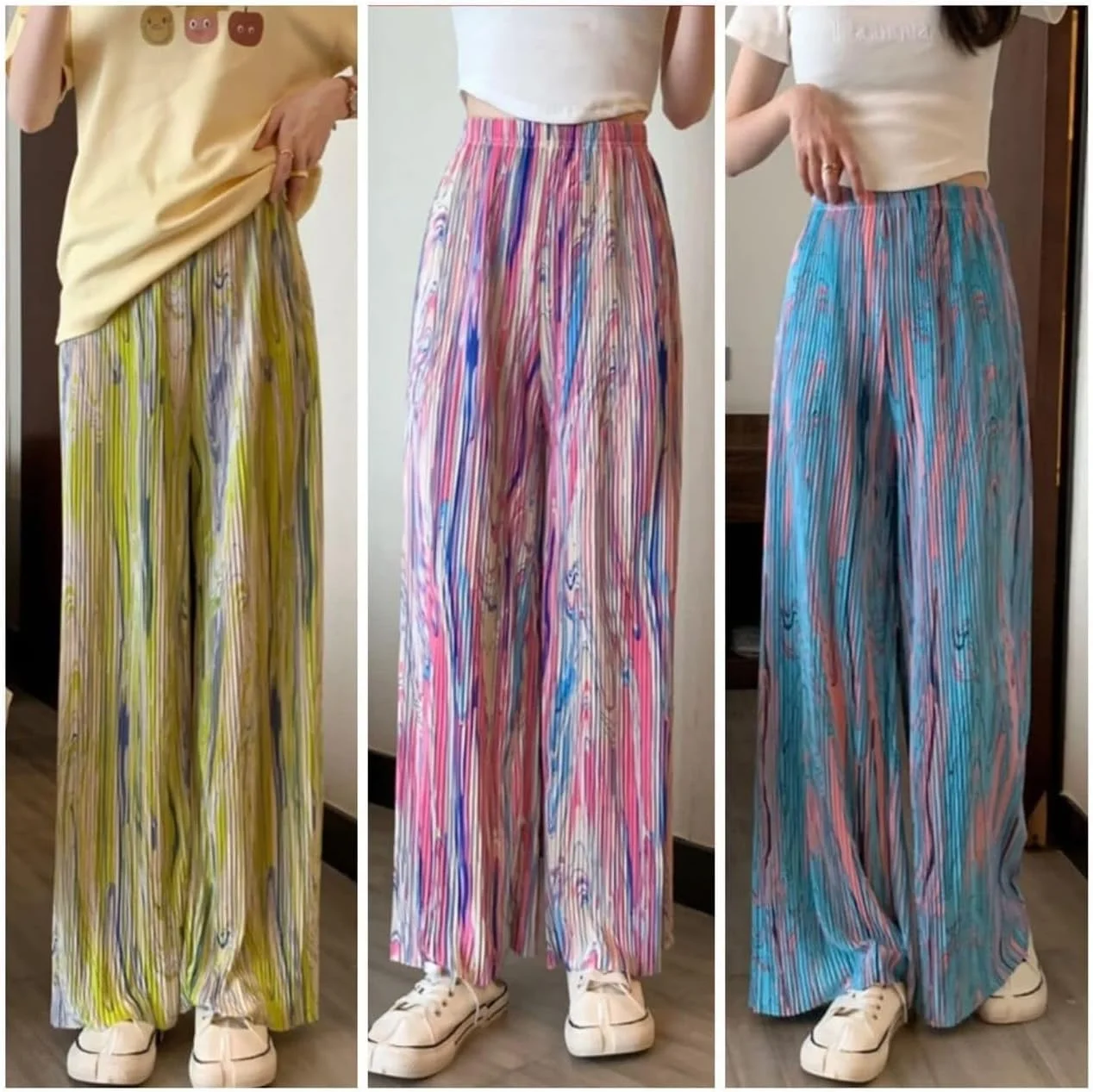 شلوار پالازو زنانه/شلوار راسته گشاد زنانه (فری سایز)