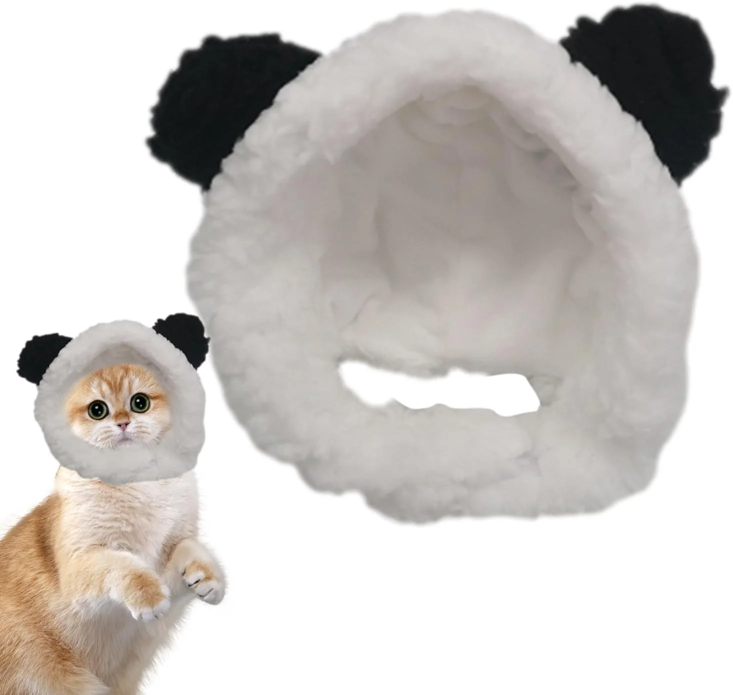 کلاه سر حیوانات خانگی - کلاه خرسی برای گربه - کلاه خرسی گرم، قابل تنفس و قابل تنظیم برای توله سگ ها، سگ ها و گربه های کوچک و متوسط