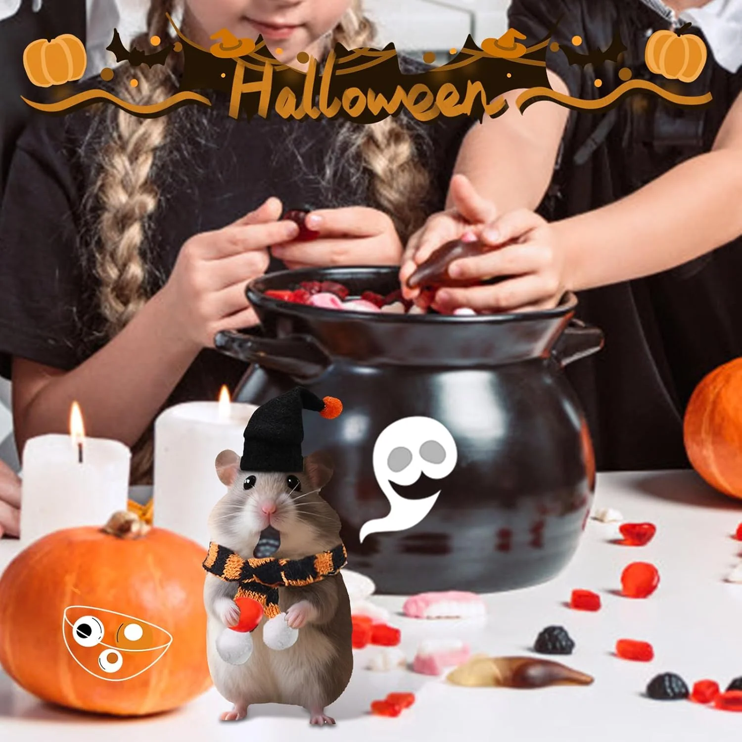 ست کلاه و شال گردن حیوانات خانگی - ست شال و کلاه همستر برای حیوانات کوچک - تزئینات حیوانات خانگی، پوشاک قابل تنظیم برای تعطیلات، تولد، راسو، جوجه تیغی، چینچیلا، بازی در محیط داخلی ست کلاه و شال گردن حیوانات خانگی - ست شال و کلاه همستر برای حیوانات کوچک - تزئینات حیوانات خانگی، پوشاک قابل تنظیم برای تعطیلات، تولد، راسو، جوجه تیغی، چینچیلا، بازی در محیط داخلی