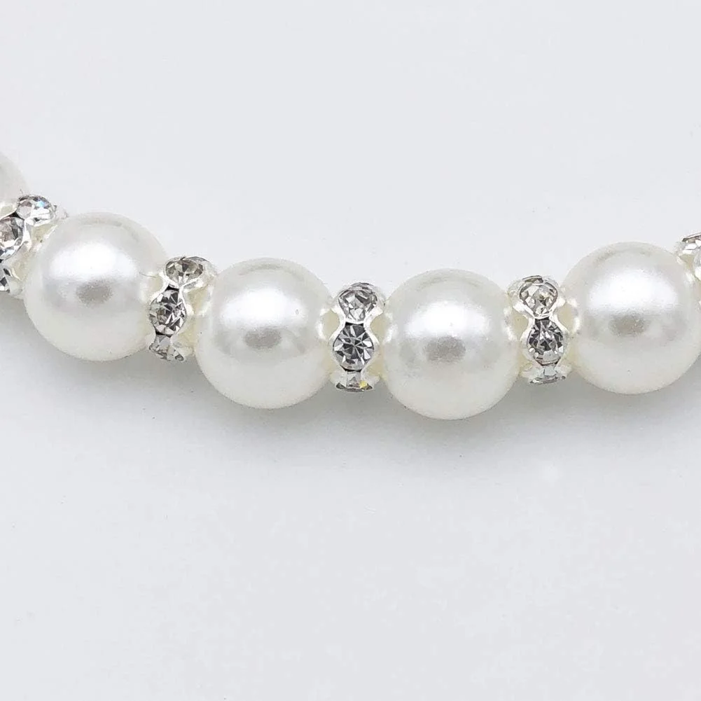 گردنبند مرواریدی سگ PETFAVORITES برای سگ های کوچک - گردنبند مجلسی گربه با نگین های درخشان - لباس و اکسسوری های زیبا برای سگ های عروسکی چیواوا یورکی