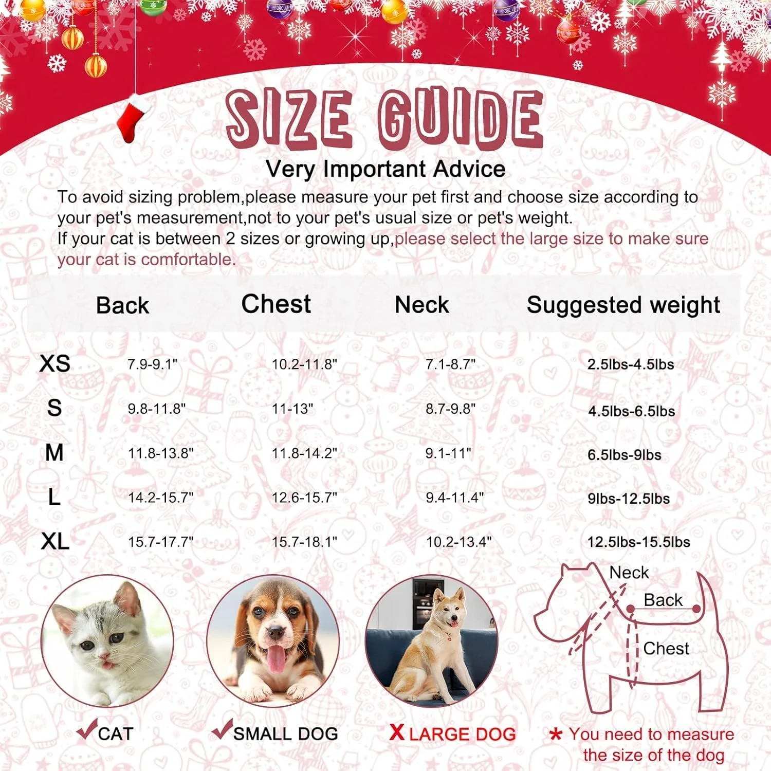 پلیور بافتنی سگ طرح گوزن کریسمس و دانه برف PETSARY به همراه یک عدد هدیه پلاک شناسایی حیوان خانگی - لباس گرم و نرم با طرح گوزن و دانه برف - یقه اسکی پشمی مناسب فصل زمستان (متوسط)