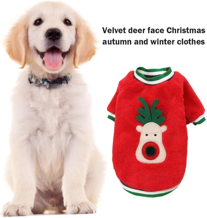 پلیور سگ طرح کریسمس و یک عدد پلاک شناسایی حیوان خانگی - لباس تعطیلات طرح گوزن شمالی - لباس تنفسی سگ و گربه - لباس خواب سه بعدی طرح گوزن، سبز، سایز متوسط پلیور سگ طرح کریسمس و یک عدد پلاک شناسایی حیوان خانگی - لباس تعطیلات طرح گوزن شمالی - لباس تنفسی سگ و گربه - لباس خواب سه بعدی طرح گوزن، سبز، سایز متوسط
