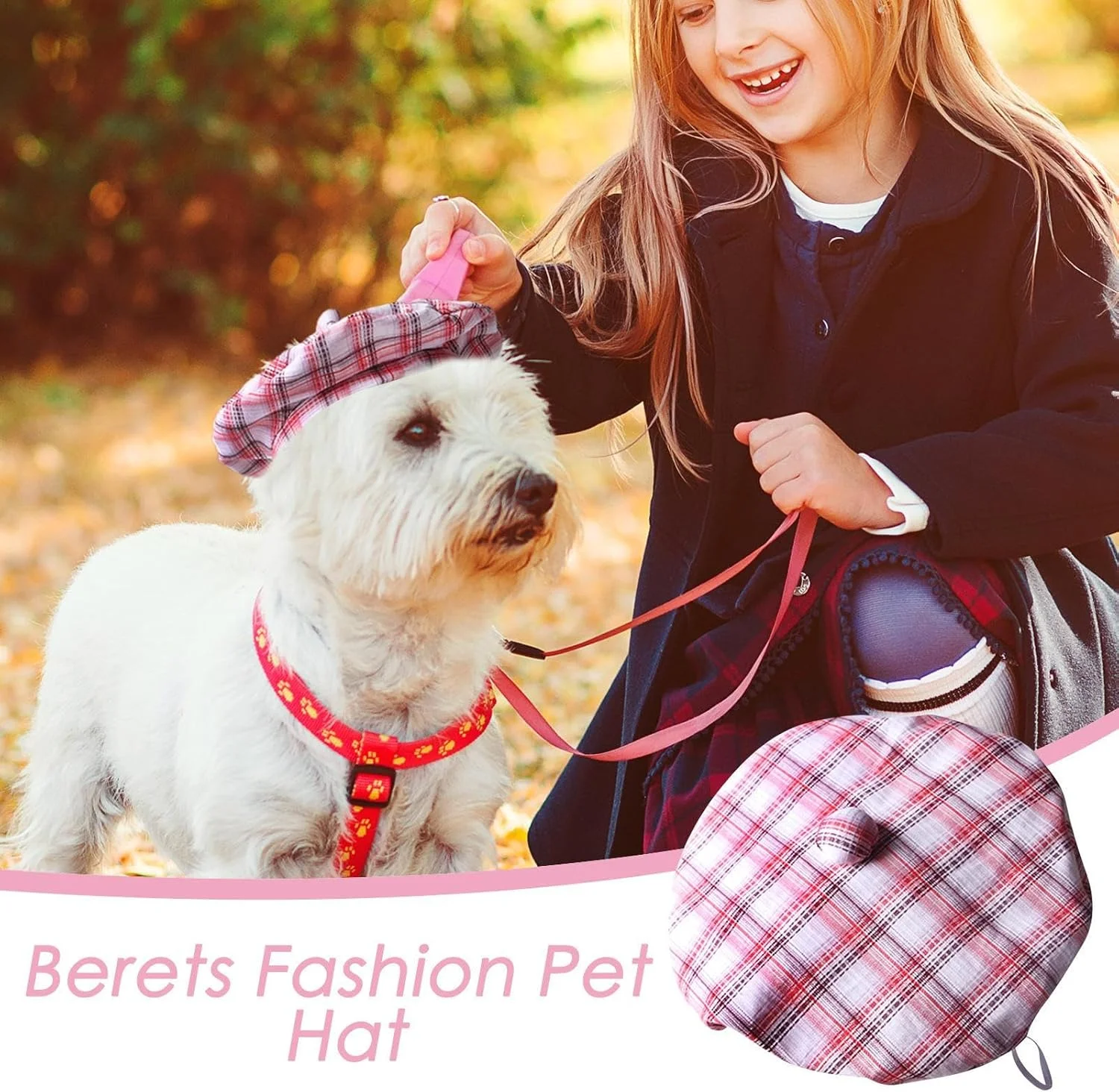 کلاه سگ | کلاه عکاسی هنری گربه، کلاه بره توله سگ با بند قابل تنظیم، کلاه هنرمند فرانسوی یکپارچهسازی با سیستمعامل برای توله سگ ها و بچه گربه ها، مناسب پیاده روی و جشن تولد
