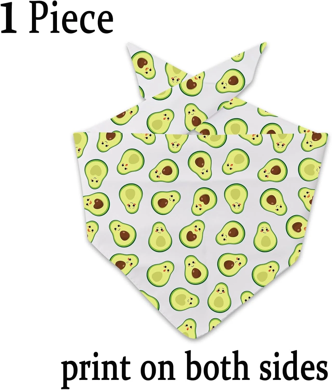 دستمال گردن سگ طرح آووکادو سبز رنگ مدل آووکادو D