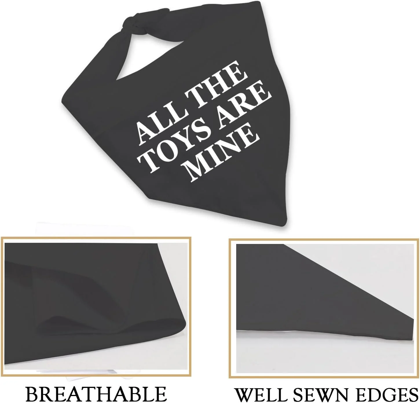 یک عدد دستمال گردن سگ با طرح "همه اسباب بازی ها مال من هستند"، هدیه ای برای سگ (طرح همه اسباب بازی ها مال من هستند D)