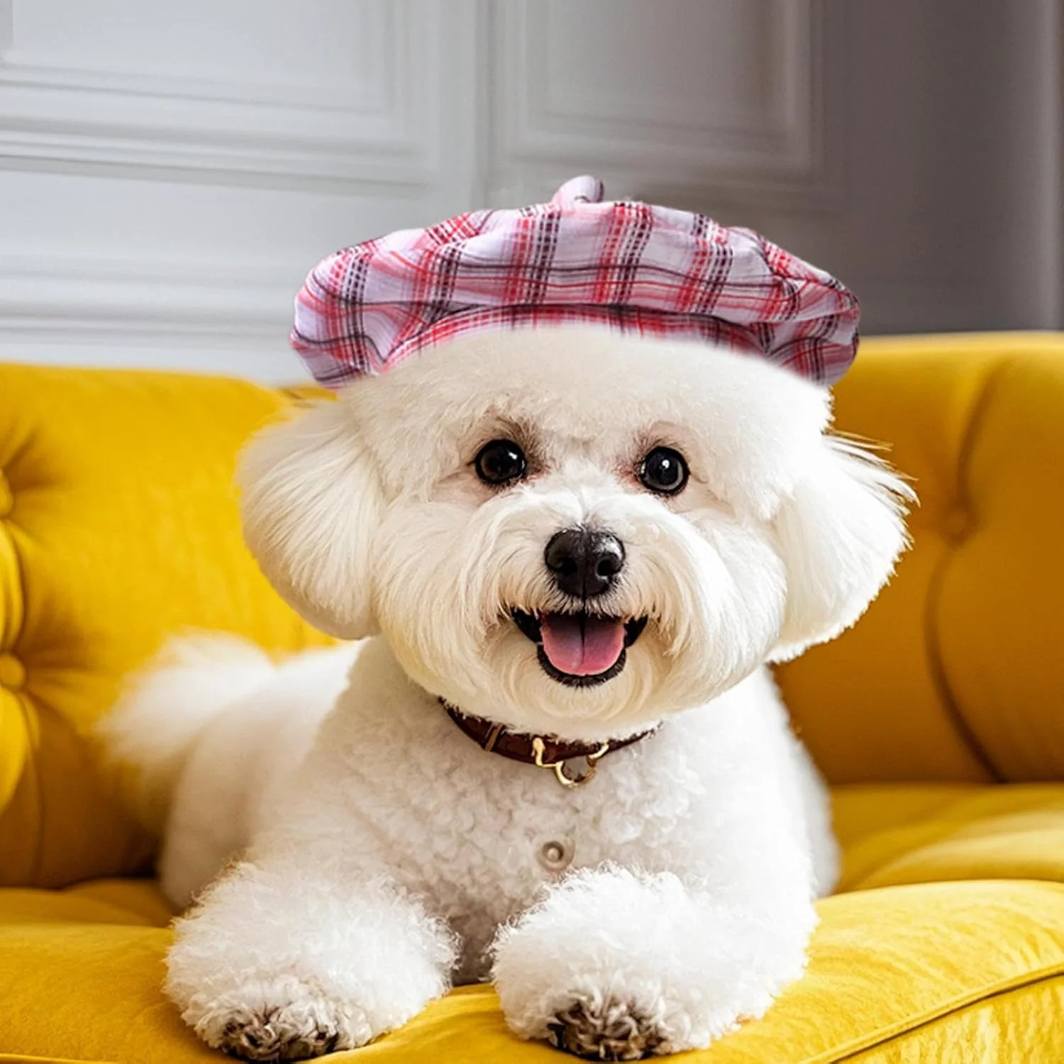 کلاه سگ، کلاه عکاسی هنری گربه، کلاه فرانسوی هنرمند برای توله سگ ها و بچه گربه ها، کلاه بره سگ با بند قابل تنظیم کلاه سگ، کلاه عکاسی هنری گربه، کلاه فرانسوی هنرمند برای توله سگ ها و بچه گربه ها، کلاه بره سگ با بند قابل تنظیم