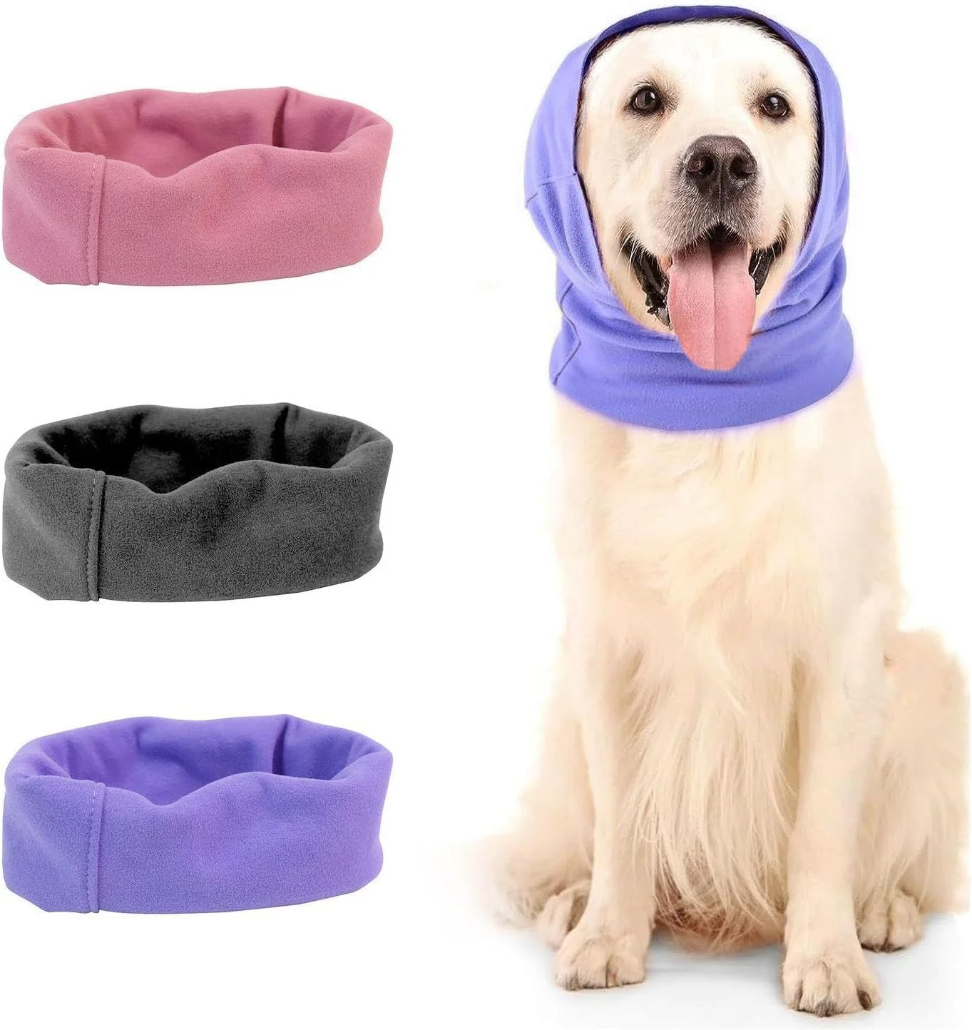 کلاه سگ، کلاه نرم و گرم، کلاه الاستیک، کلاه کاهش صدای حیوانات خانگی، لوازم حیوانات خانگی (3 عدد)