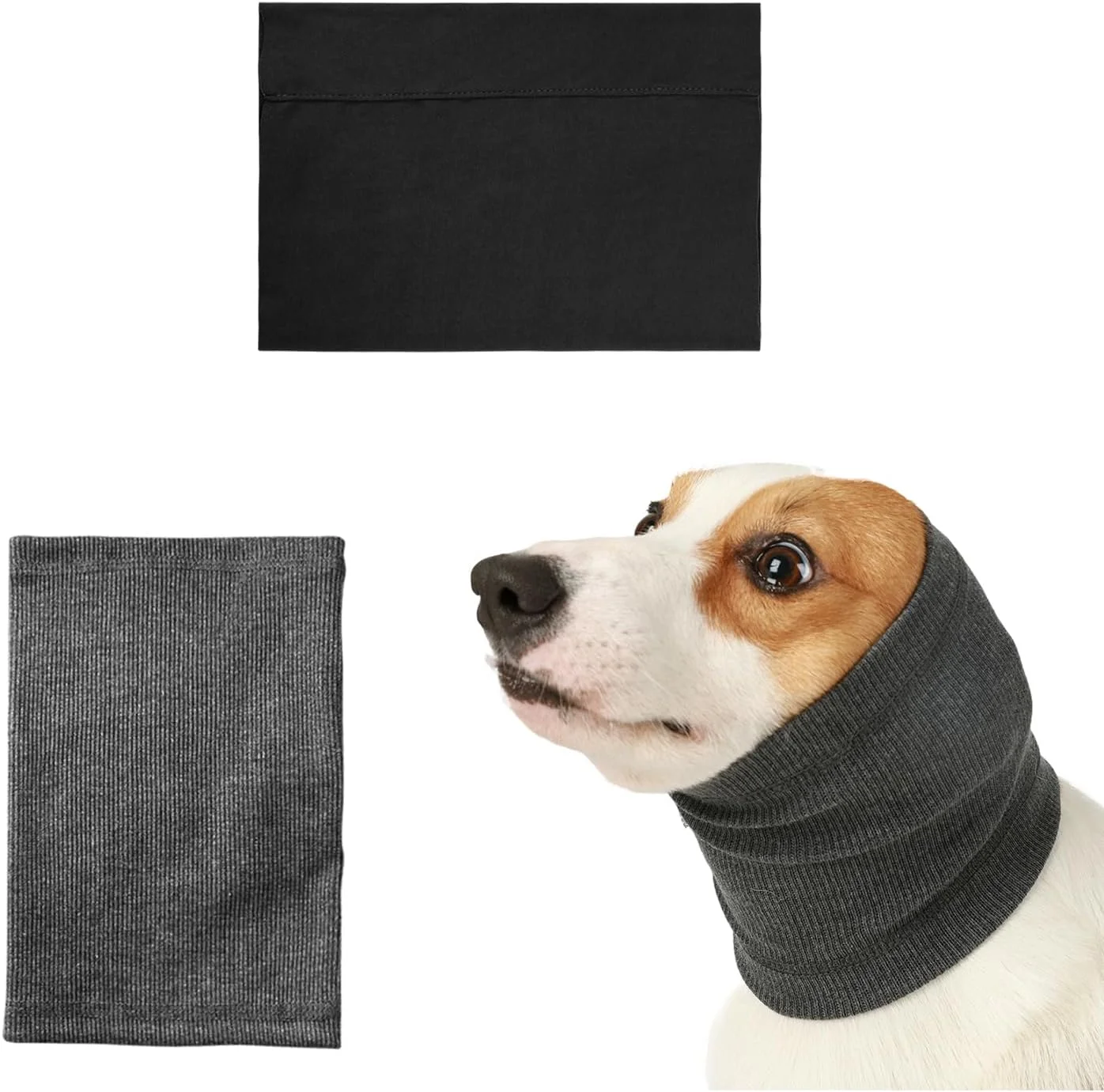 دو عدد کاپ گوش سگ، پوشش سر سگ ضد صدا، لوازم حیوانات خانگی، پوشش سر سگ الاستیک، کاپ گوش نرم و راحت.