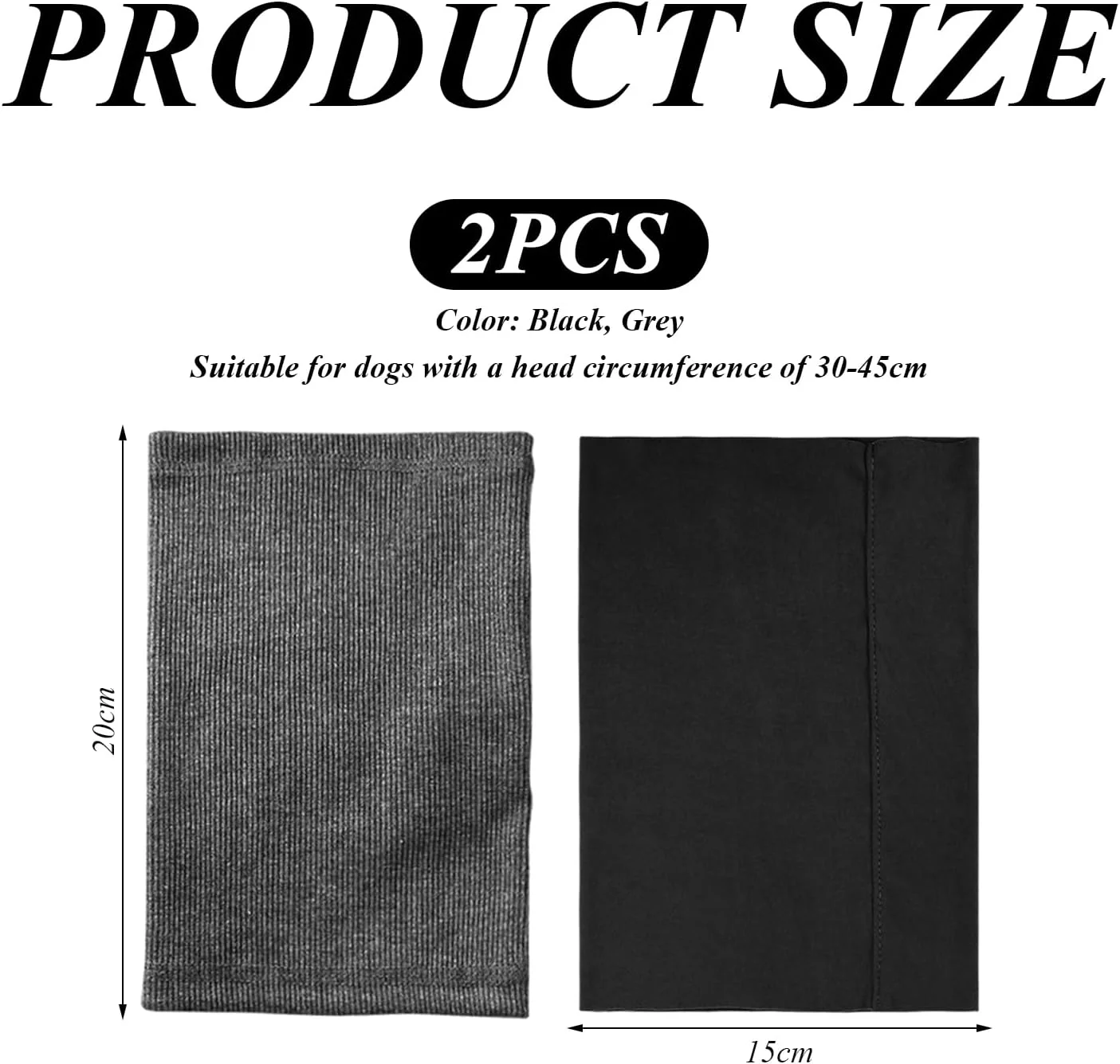 دو عدد کاپ گوش سگ، پوشش سر سگ ضد صدا، لوازم حیوانات خانگی، پوشش سر سگ الاستیک، کاپ گوش نرم و راحت.