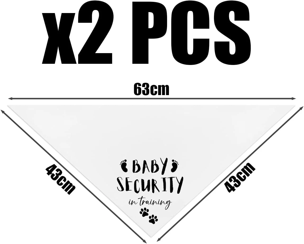 دو عدد دستمال گردن مثلثی حیوانات خانگی، حوله بزاق حیوانات خانگی، لوازم حیوانات خانگی، دستمال گردن مثلثی با چاپ حروف، لوازم جانبی حیوانات خانگی.