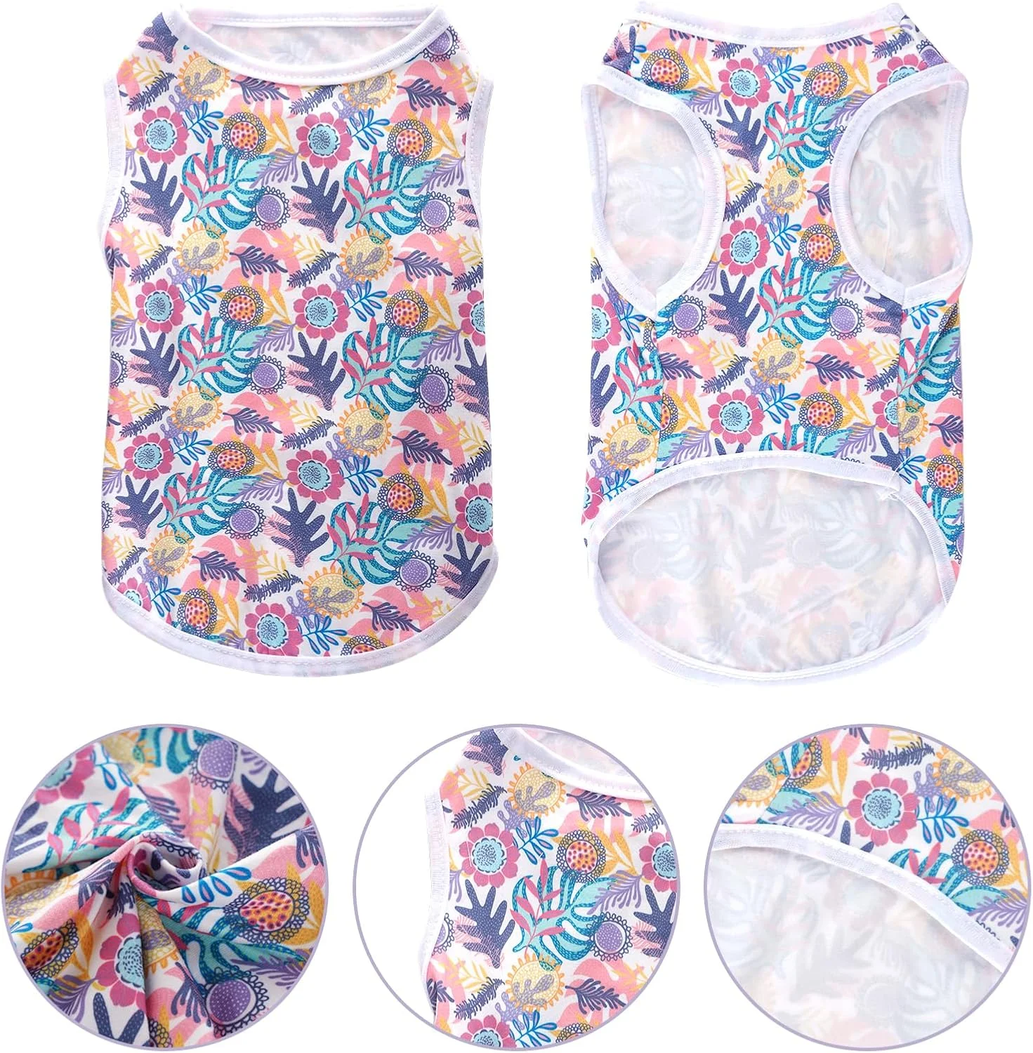 لباس سگ بامزه برای سگ های کوچک و گربه ها (طرح گل، سایز بزرگ)