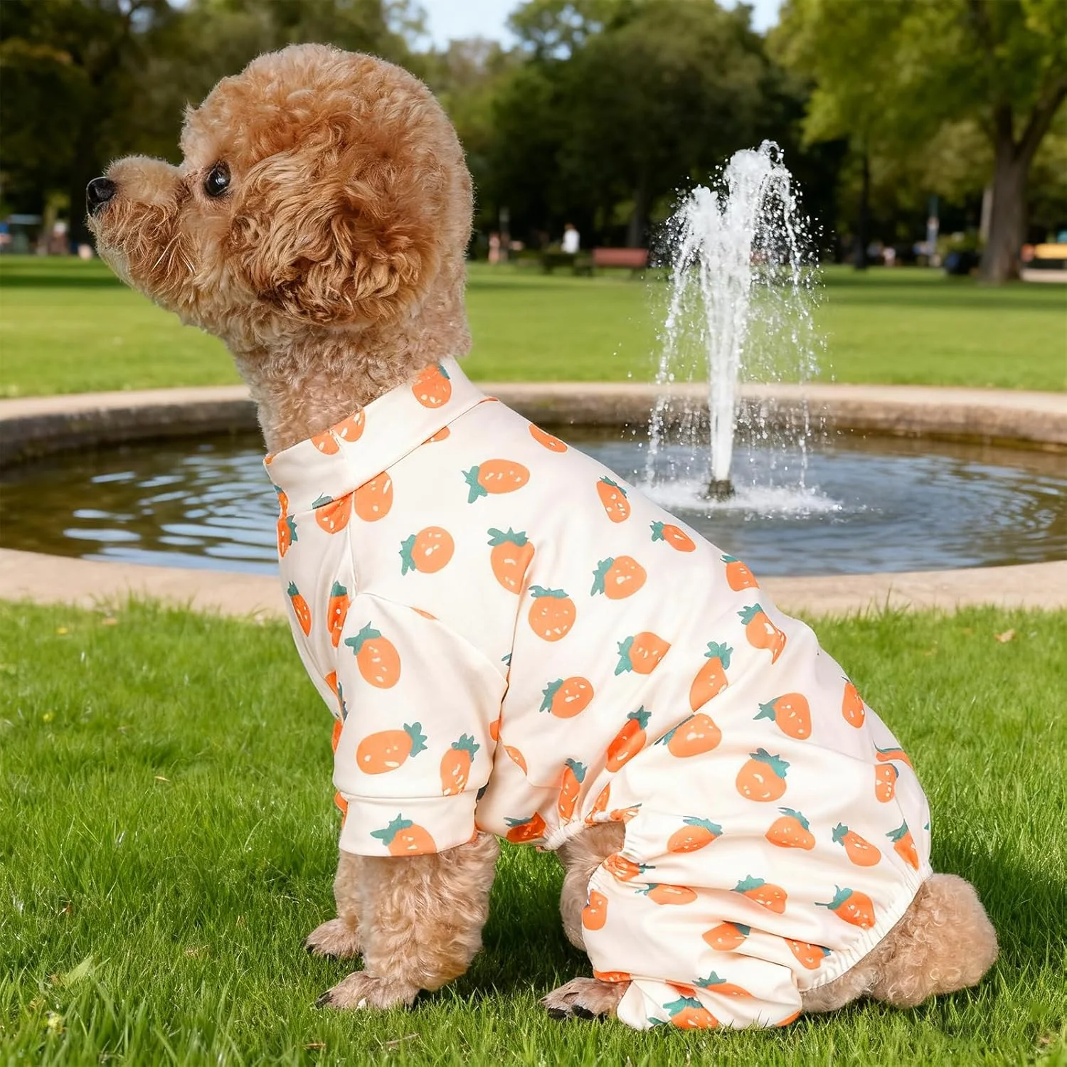 لباس خواب سگ پیسته برای سگ ها و گربه های کوچک، سایز M