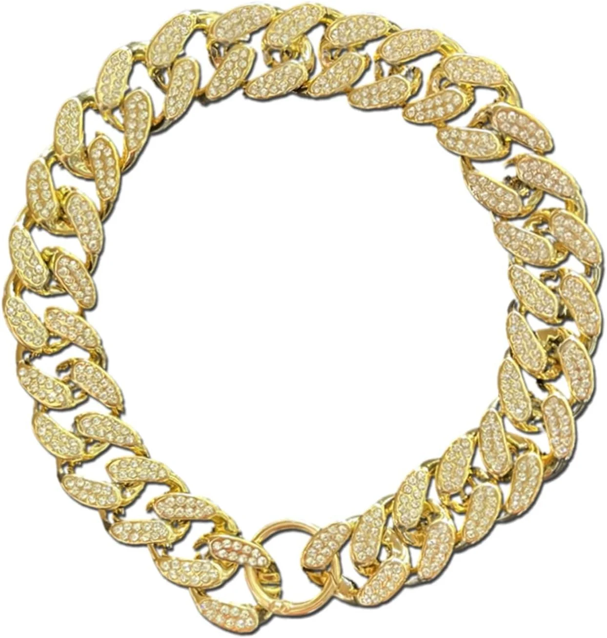 قلاده سگ پلاستیکی ABS با نگین های الماسی درخشان، گردنبند بولداگ، قلاده گربه، لوازم جانبی حیوانات خانگی سایز کوچک و متوسط (طلایی، 40 سانتی متر) قلاده سگ پلاستیکی ABS با نگین های الماسی درخشان، گردنبند بولداگ، قلاده گربه، لوازم جانبی حیوانات خانگی سایز کوچک و متوسط (طلایی، 40 سانتی متر)