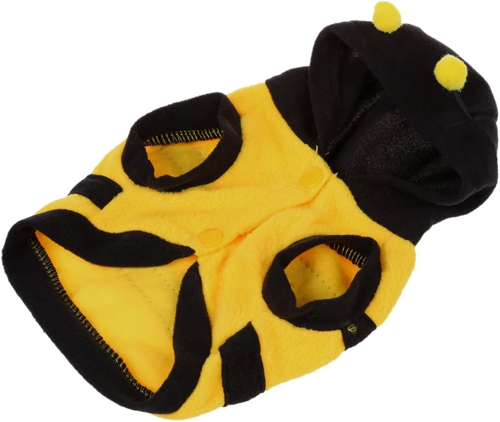 هودی گرم و پولیشی طرح زنبوری برای سگ و توله سگ، ژاکت و لباس بیرونی، سایز S