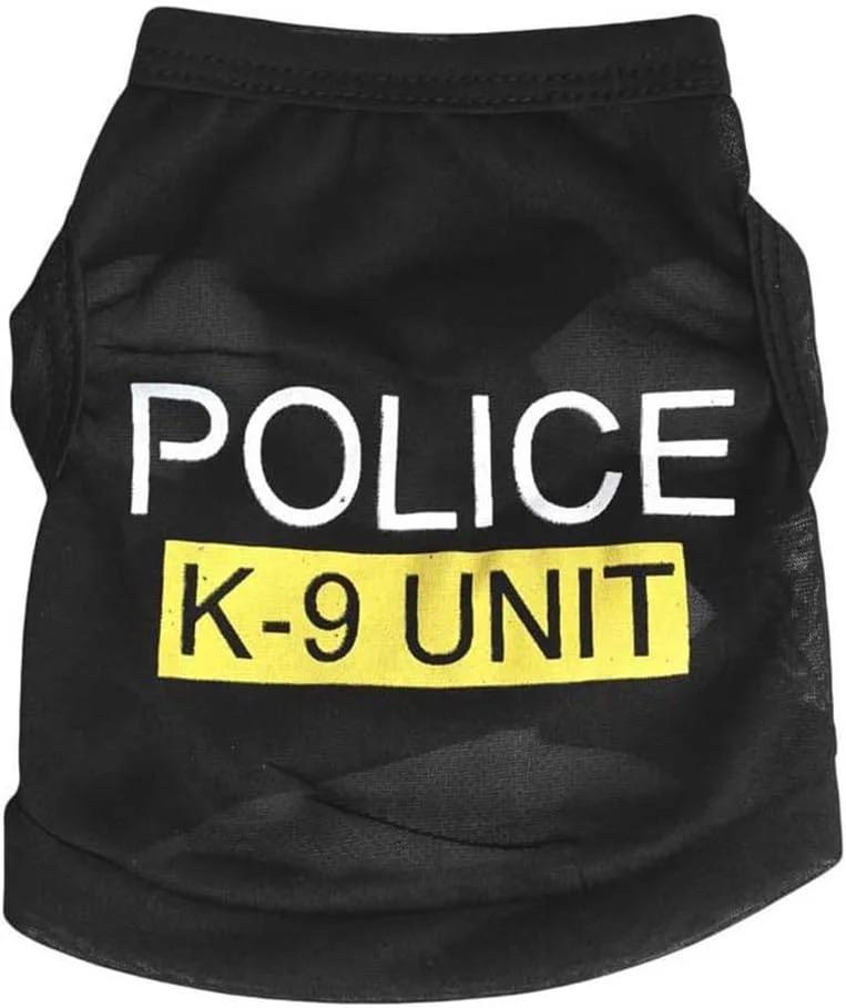 لباس پلیس سگ و گربه Sotoboo مدل K-9، مناسب هالووین، لباس حیوانات خانگی، کت و جلیقه (S)