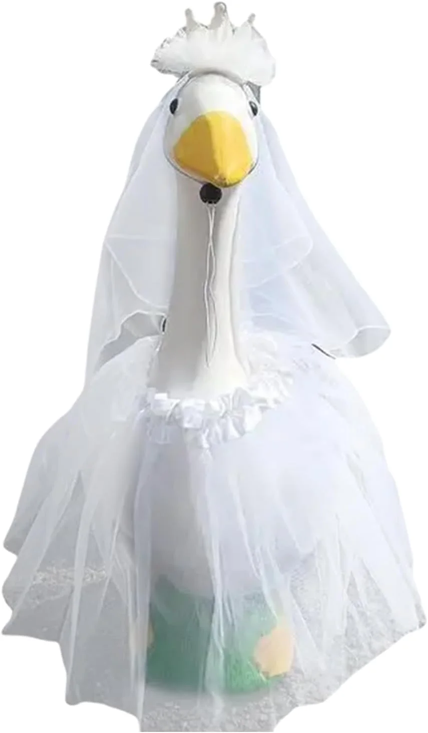 لباس عروسی غازهای ایوان | لباس حیوانات با تور - دامن لباس سفید غاز برای تزئینات حیاط ایوان در فضای باز برای مناسبت های خاص