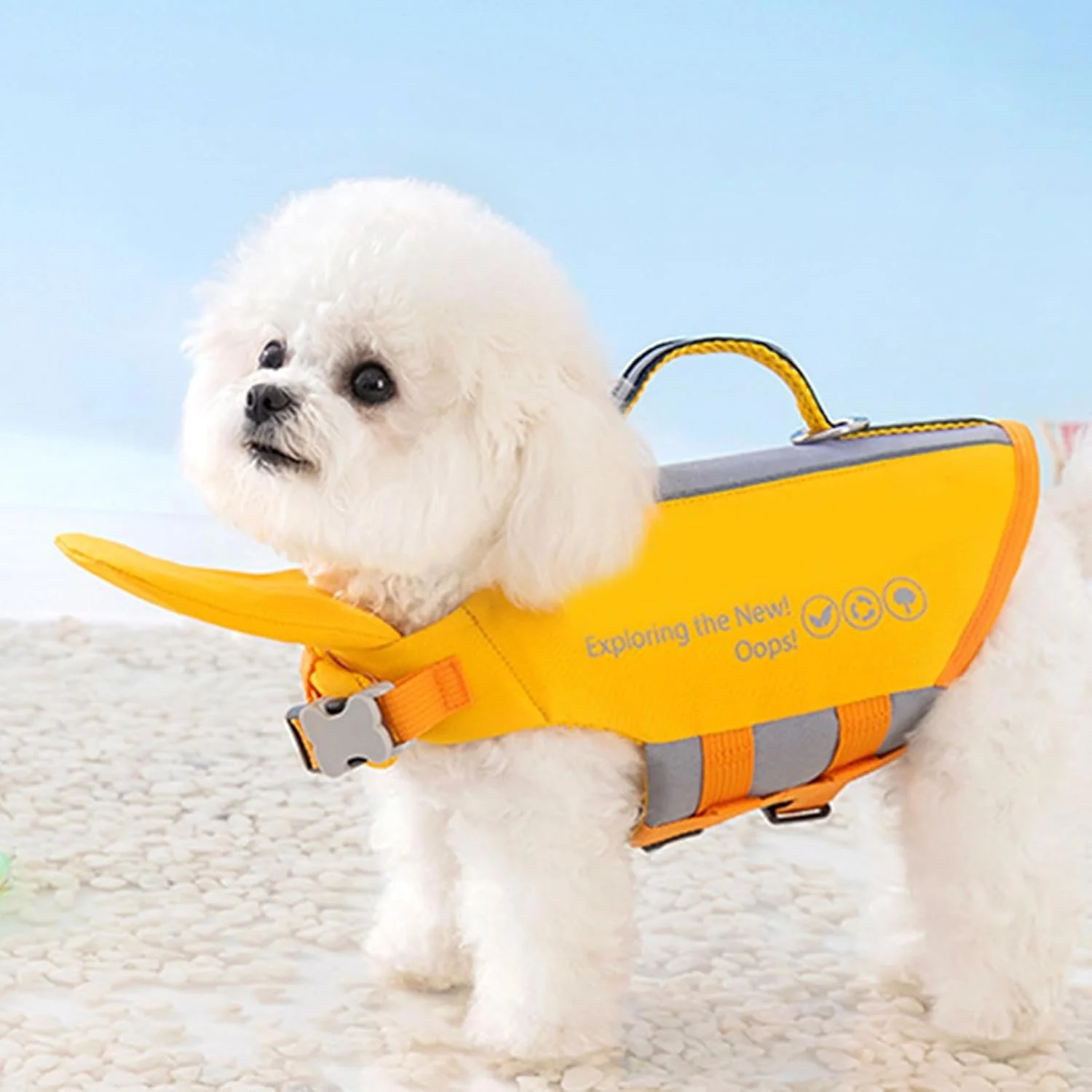 جلیقه نجات سگ | جلیقه آبی قابل حمل سگ، قابل تنظیم، نجات غریق حیوانات خانگی با شناوری بالا، لباس ایمنی جلیقه نجات سگ های کوچک، متوسط و بزرگ