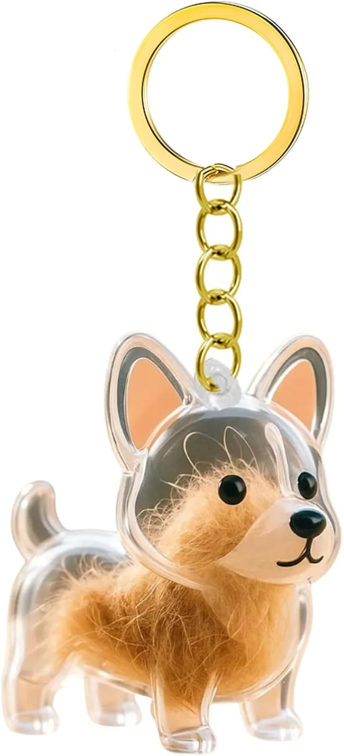 جا کلیدی جمع کننده موی حیوانات خانگی قابل حمل به شکل سگ، جعبه نگهداری موی حیوانات خانگی برای صاحبان سگ و گربه، آویز یادگاری