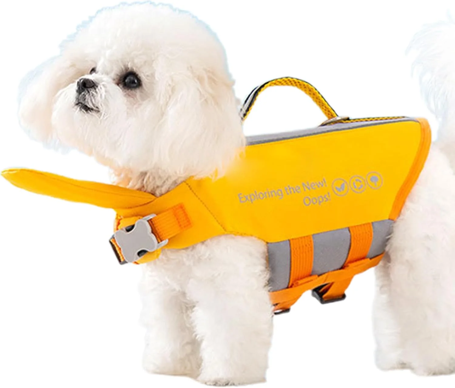 جلیقه نجات سگ، جلیقه آبی قابل حمل سگ، با دستگیره نجات، ضد لغزش، نجات دهنده حیوانات خانگی با شناوری بالا، لباس ایمنی برای شنا، قایق سواری، کایاک سواری