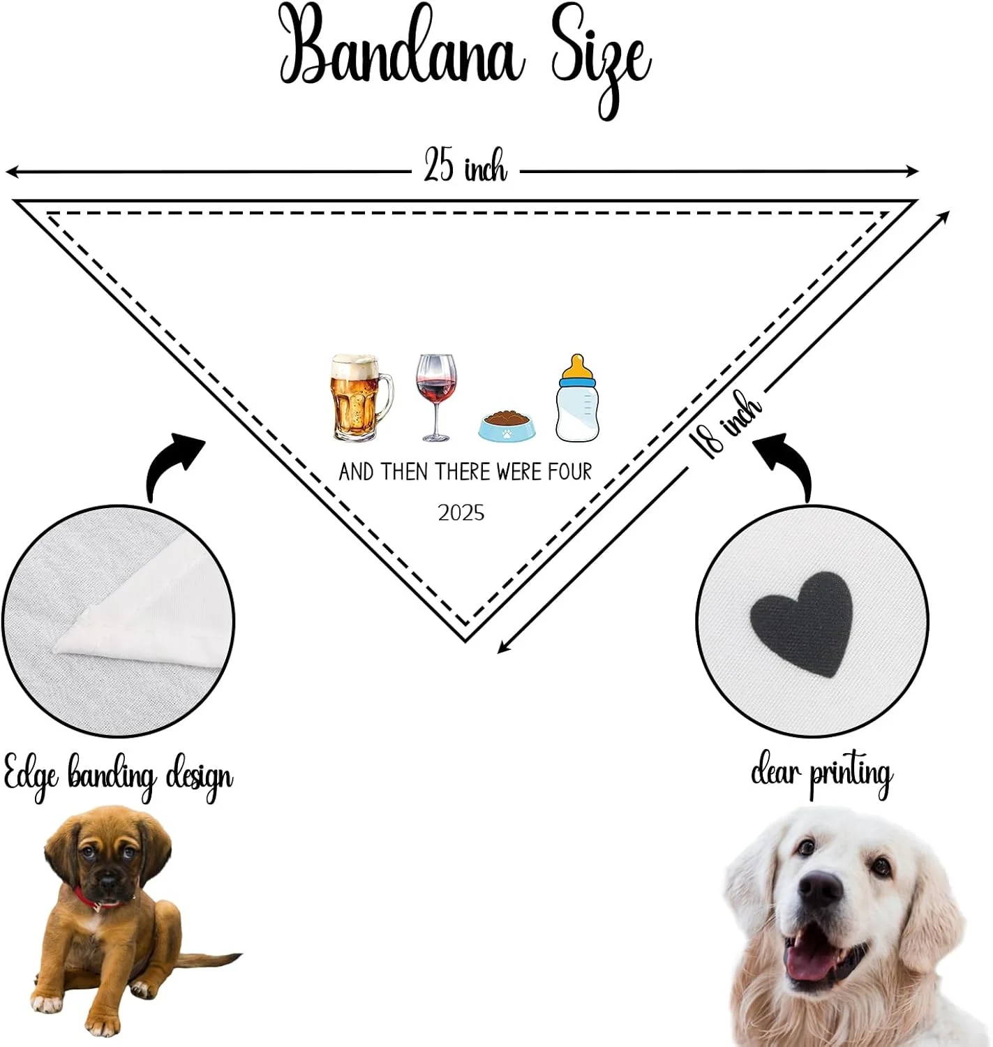 دستمال گردن سگ با طرح اعلام بارداری 2025، دستمال گردن حیوانات خانگی برای اعلام جنسیت نوزاد، شال حیوانات خانگی برای سگ ها و گربه های کوچک و متوسط