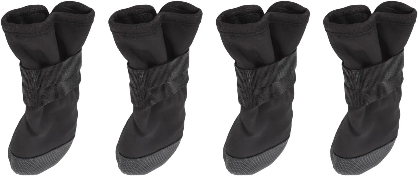 جوراب سگ برای جلوگیری از لیسیدن پنجه، 4 عدد محافظ پنجه ضد لغزش برای کف چوبی، با تثبیت کننده بند محکم، گیره انگشت برای سگ های کوچک تا بزرگ و مسن، جلوگیری از خراشیدگی