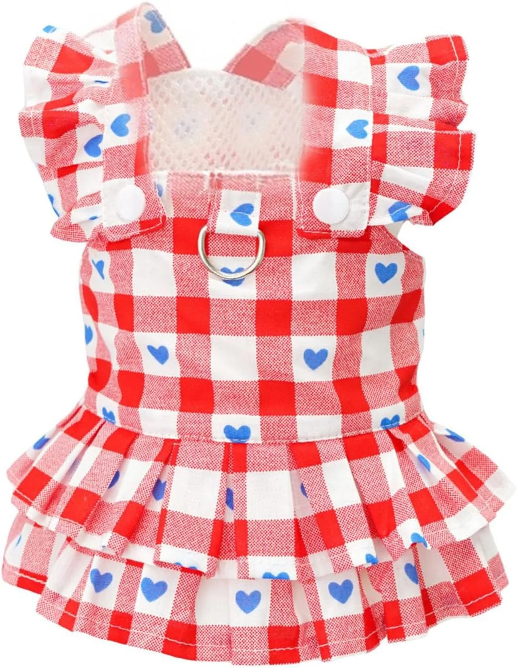 لباس سگ دخترانه برای سگ های کوچک و متوسط، دامن راه راه سگ پرنسس تابستانی حیوانات خانگی برای لباس سگ چیواوا یورکی_S (قلب قرمز)