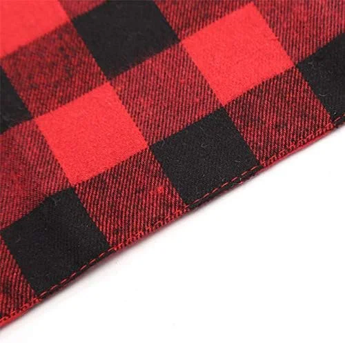 دو عدد دستمال گردن سگ، قرمز و مشکی، طرح چهارخانه بوفالو، پیشبند قابل تنظیم، مناسب برای دور گردن ۲۳ تا ۳۸ سانتیمتر دو عدد دستمال گردن سگ، قرمز و مشکی، طرح چهارخانه بوفالو، پیشبند قابل تنظیم، مناسب برای دور گردن ۲۳ تا ۳۸ سانتیمتر