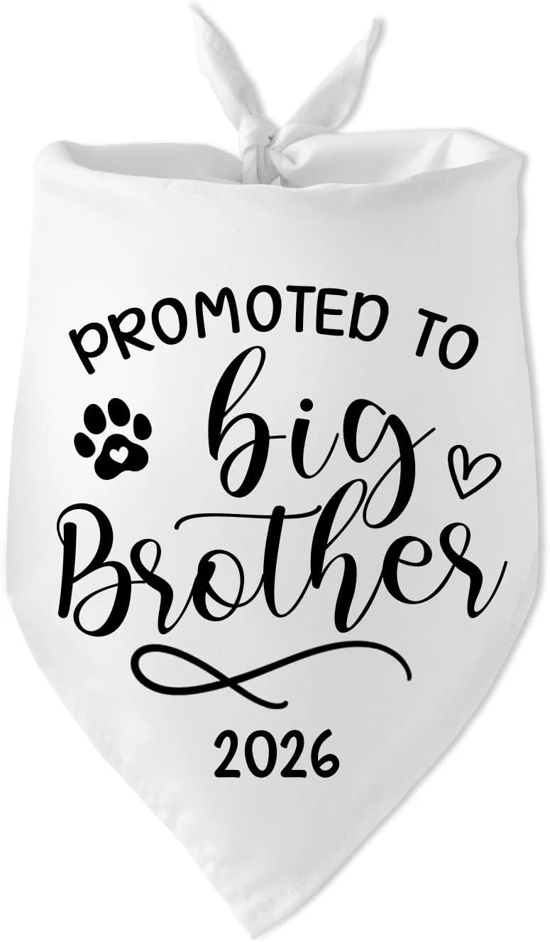 شال گردن حیوانات خانگی با نوشته 'برادر بزرگتر شدم' مناسب اعلام خبر بارداری و عکاسی