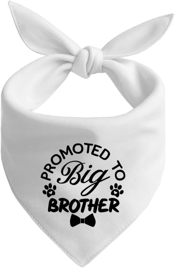 دستمال گردن سگ، دستمال گردن سگ برادر بزرگتر، روسری سگ سفید با طرح چهارخانه کلاسیک، دستمال گردن سگ، شال گردن چهارخانه حیوانات خانگی، لوازم جانبی اعلام جنسیت-B3