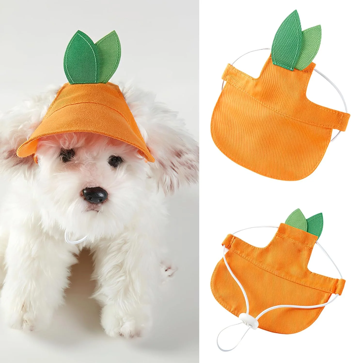 کلاه آفتاب گیر سگ با بند قابل تنظیم، کلاه بیسبال نارنجی مناسب سگ و گربه کوچک، متوسط و بزرگ