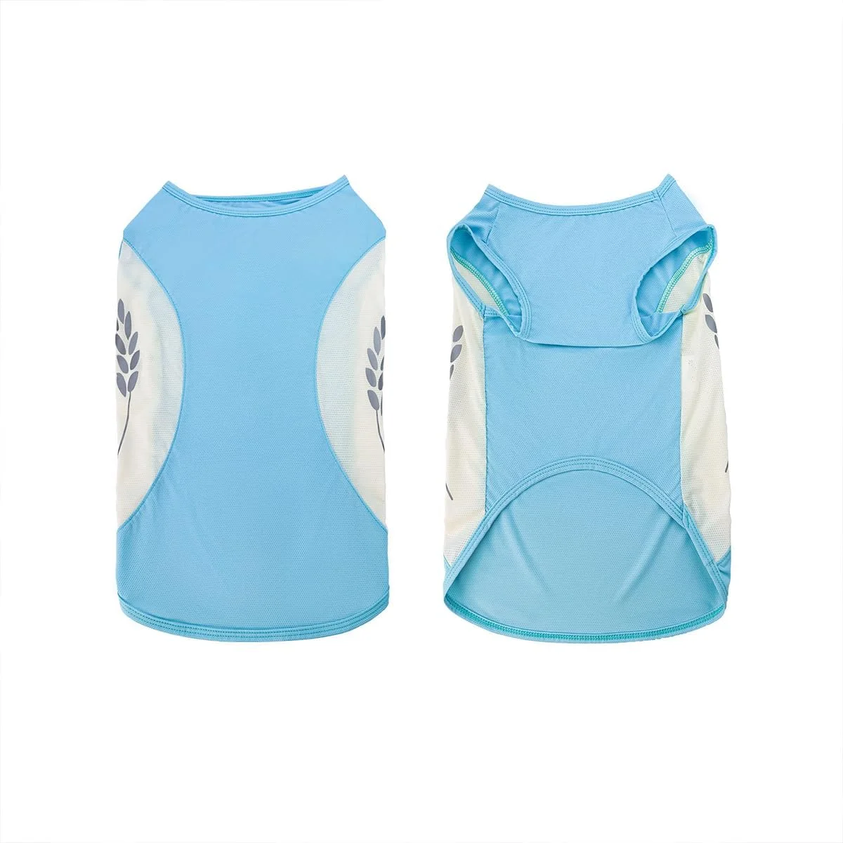 تی‌شرت خنک‌کننده سگ - تی‌شرت محافظت از آفتاب با قابلیت خشک شدن سریع، کشسان و تنفسی، جلیقه خنک‌کننده سبک وزن برای سگ‌های کوچک و متوسط در تابستان (آبی، متوسط)