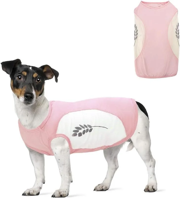تی‌شرت خنک‌کننده سگ - تی‌شرت محافظت از آفتاب با قابلیت خشک شدن سریع، کشسان و تنفس‌پذیر، جلیقه خنک‌کننده سبک وزن برای سگ‌های کوچک و متوسط در فضای باز (صورتی، بزرگ)