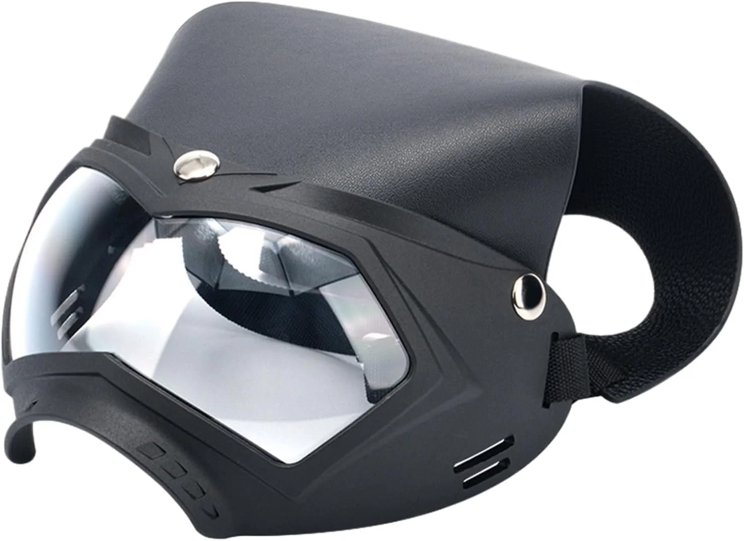 عینک محافظ سگ همراه با کلاه ایمنی، محافظت در برابر اشعه ماوراء بنفش، ضد گرد و غبار و مقاوم در برابر ضربه، بند قابل تنظیم، ایده آل برای کمپینگ در فضای باز، پیاده روی، مسافرت و جشنواره ها - لوازم ایمنی راحت برای حیوانات خانگی