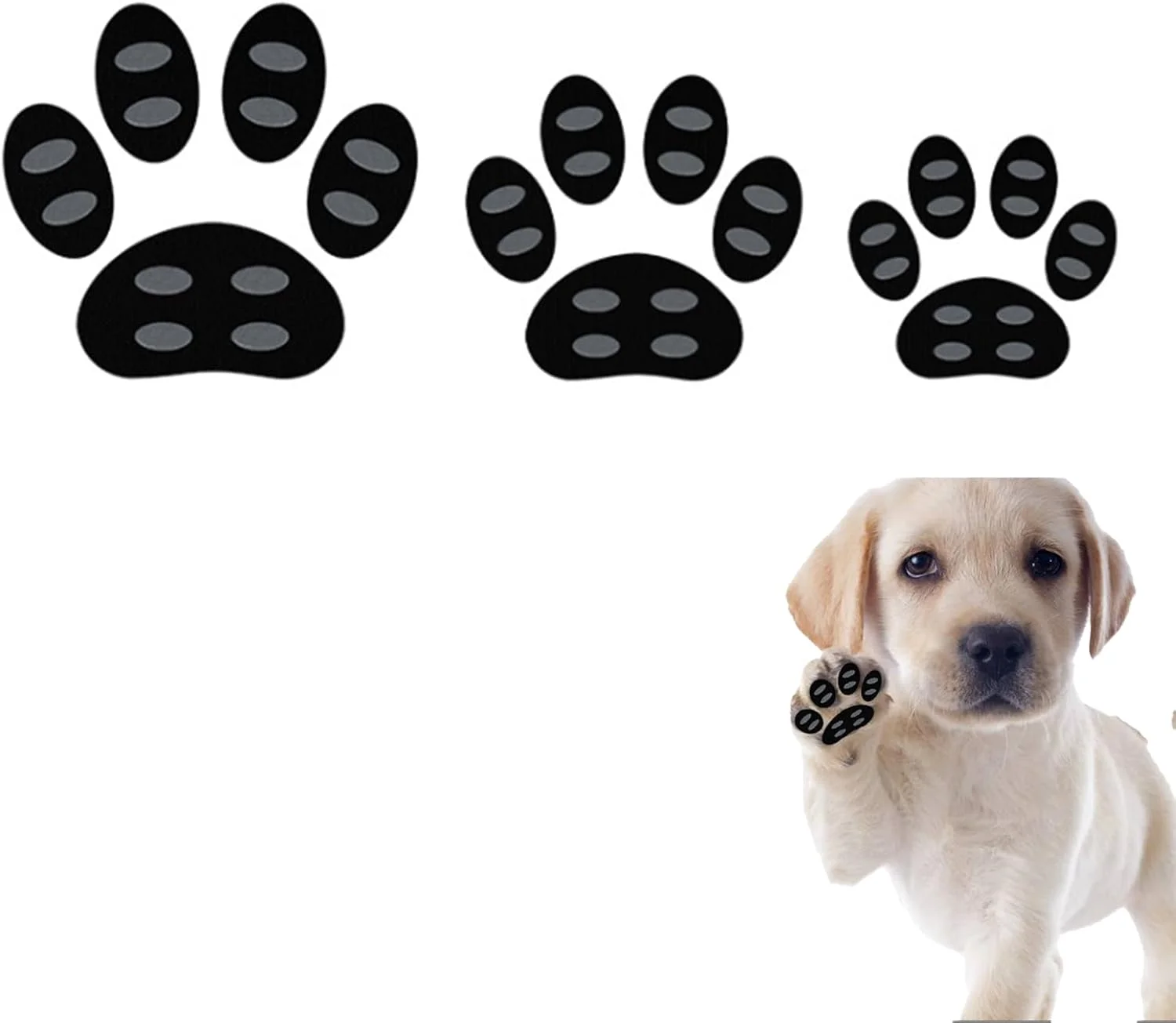 محافظ پنجه سگ، پدهای ضد لغزش، گیره انگشت برای جلوگیری از لیز خوردن سگ ها روی سطوح سخت، پد پنجه خود چسب قوی تر، کشش برای سگ های مسن و آسیب دیده (5 ست - 10 پد) (XXL)